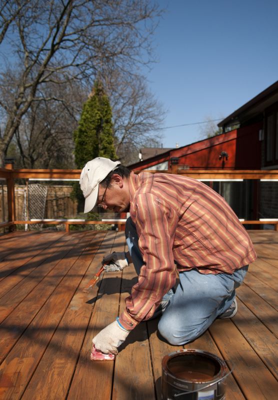 Concrete Deck Staining Process